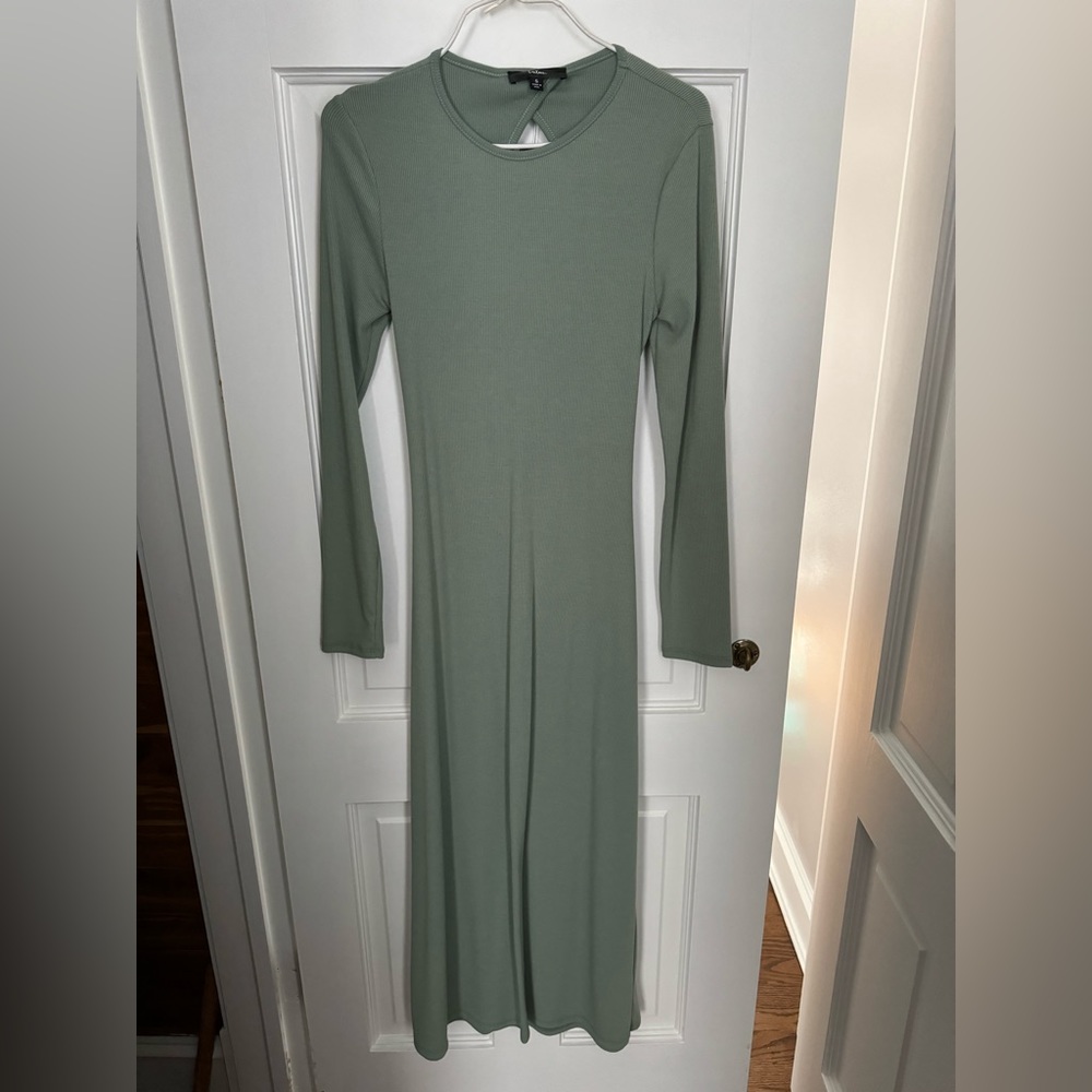 Lulus Size S Teal Long Sleeve Midi Dress